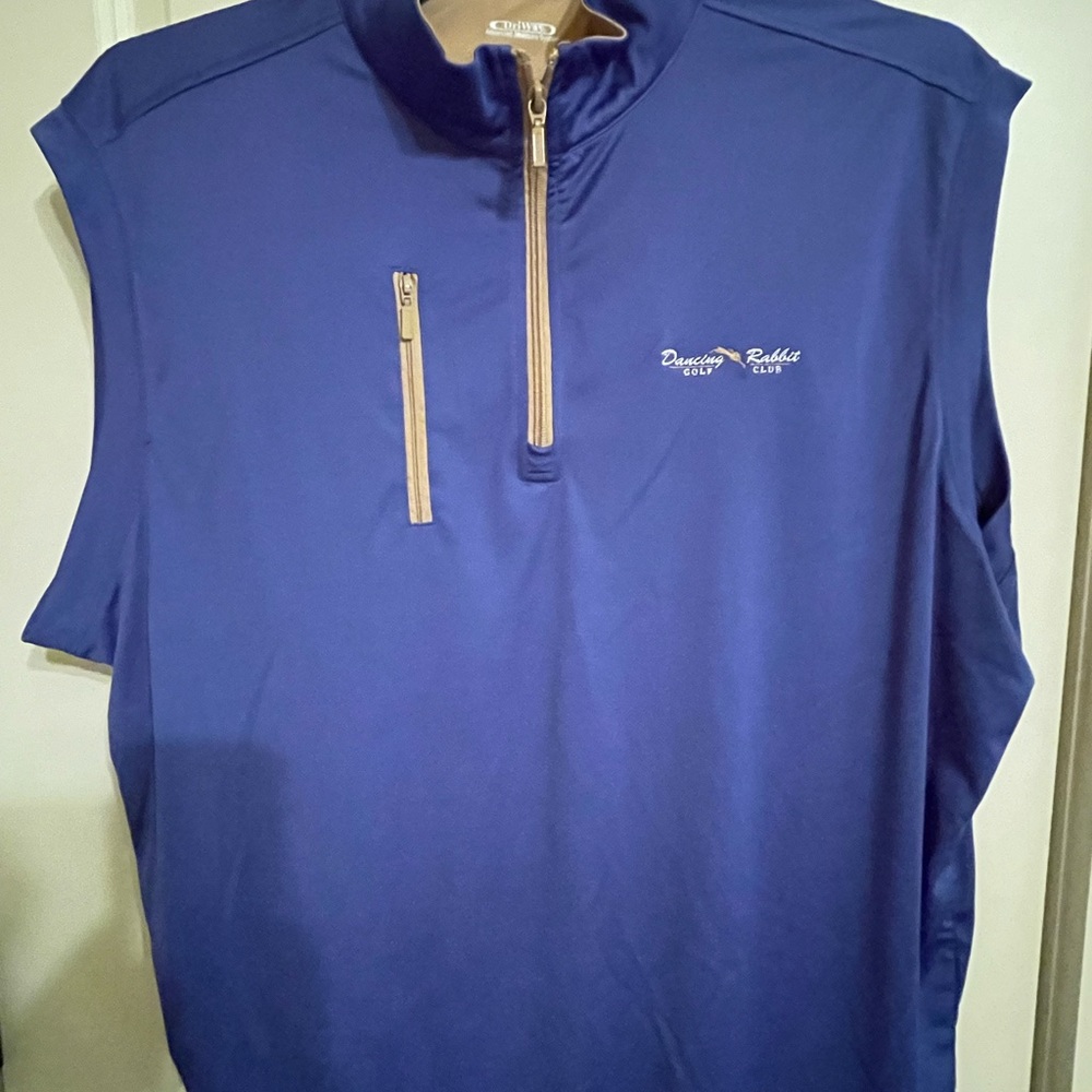 Women's Blue Quarter-Zip Golf Vest
